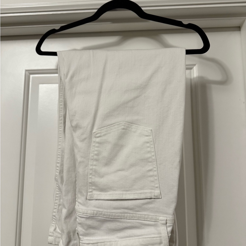 Banana Republic White Wide Leg Crop Pants